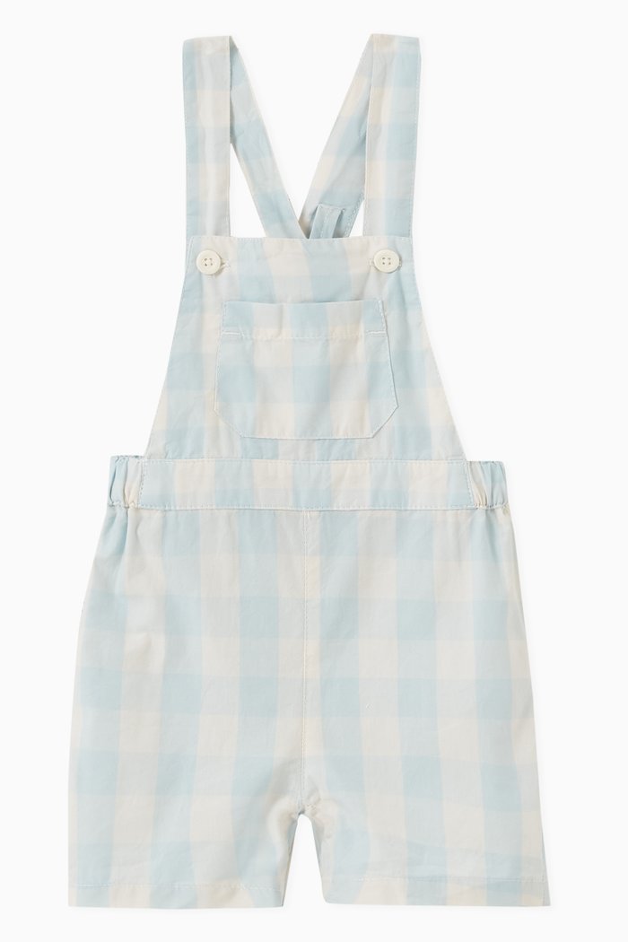 

Dungaree Shorts in Cotton Poplin, Blue