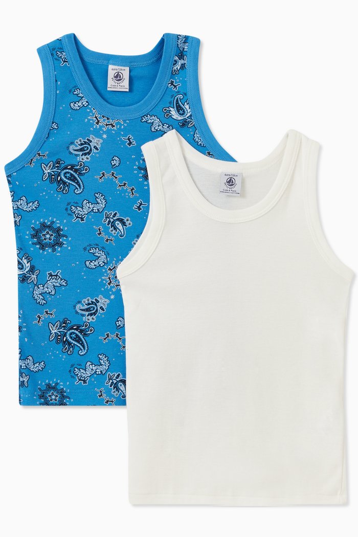 

2-Pack Bandana Vests in Cotton, Multicolour