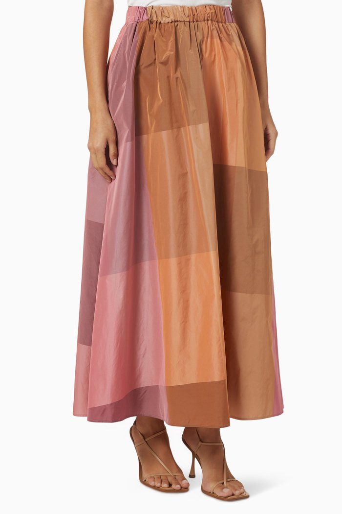 

Matrigna Maxi Skirt in Taffeta, Pink