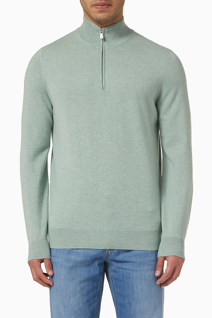 Turtleneck Sweater in Cashmere, Blue