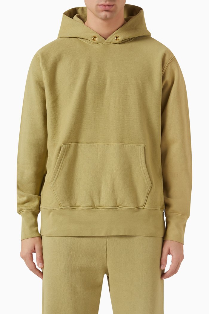 

Cropped Hoodie in Heavyweight Fleece, Green