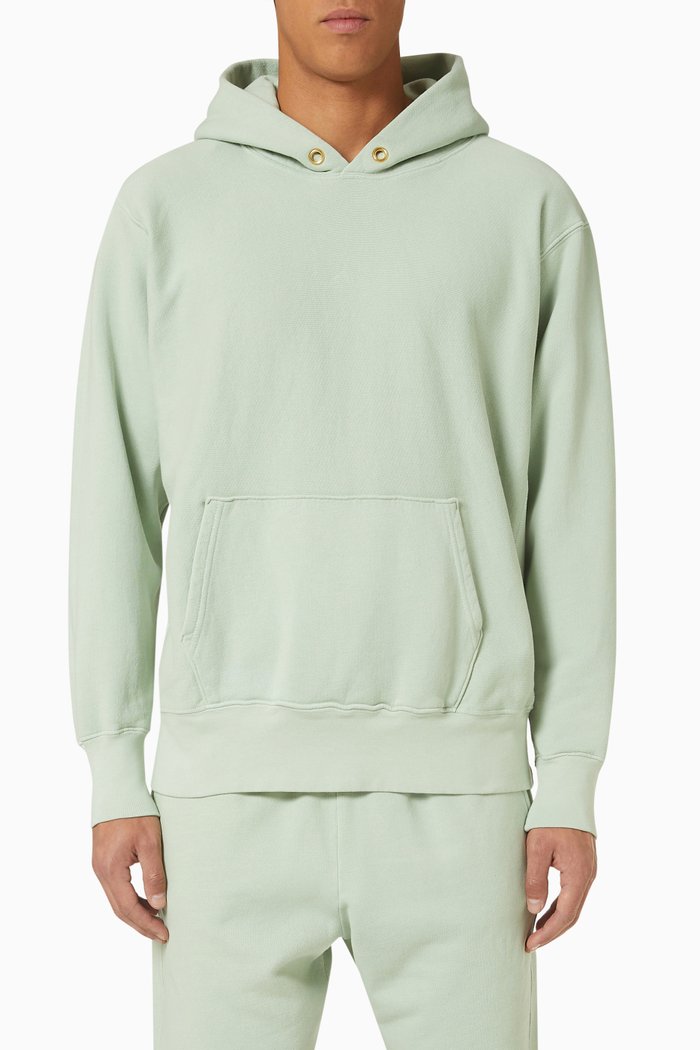 

Cropped Hoodie in Heavyweight Fleece, Grey