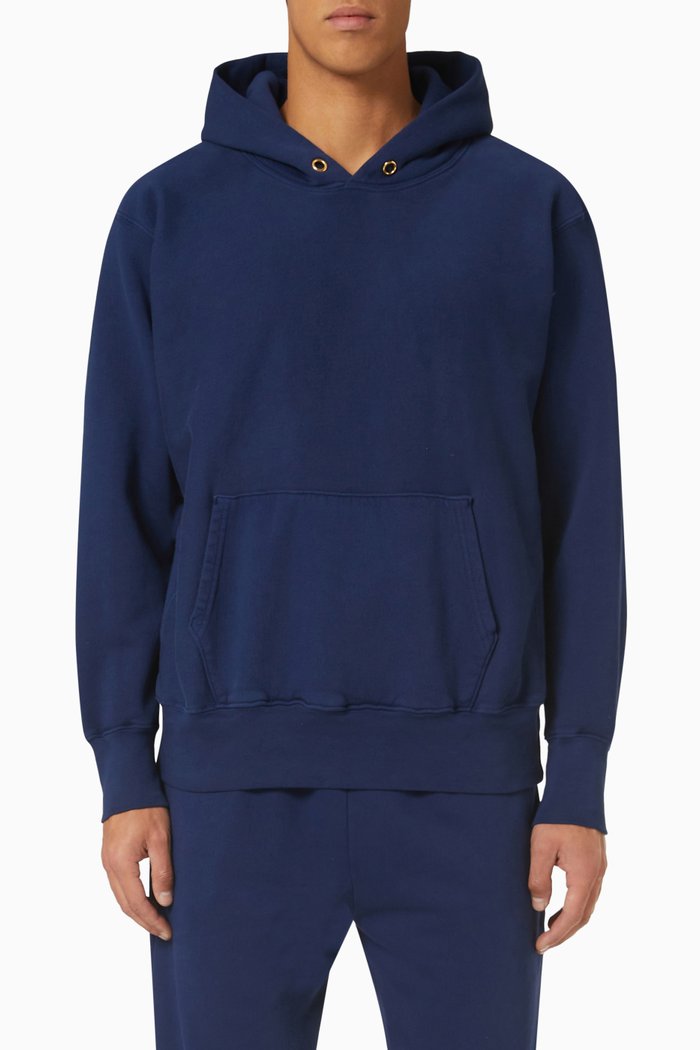 

Cropped Hoodie in Heavyweight Fleece, Blue