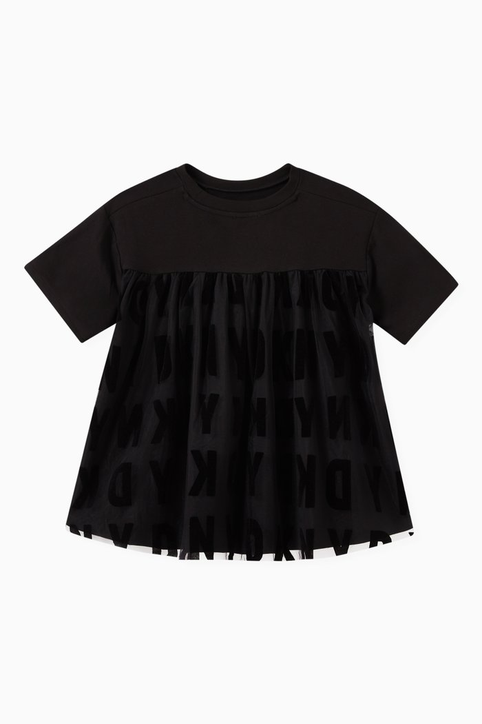 

Logo Mesh T-shirt in Cotton, Black