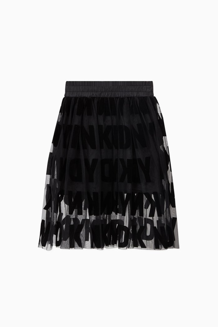 

Logo Tulle Skirt, Black