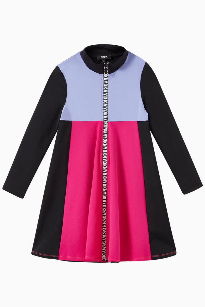 

Logo Colour-block Dress in Polyamide, Multicolour