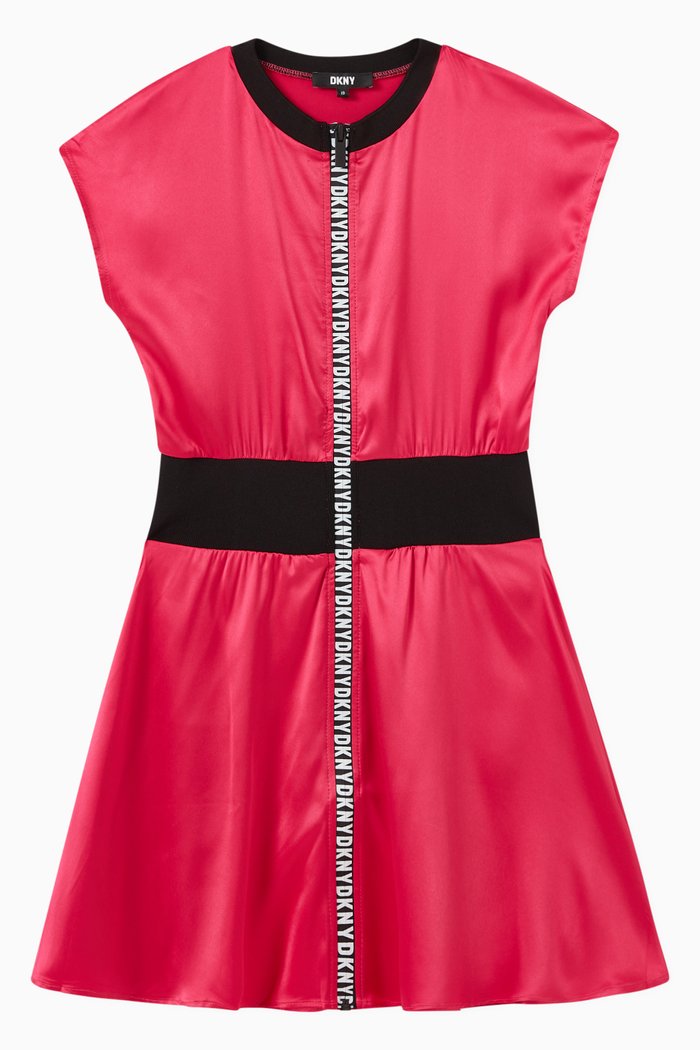 

Logo Dress in Polyester, Pink