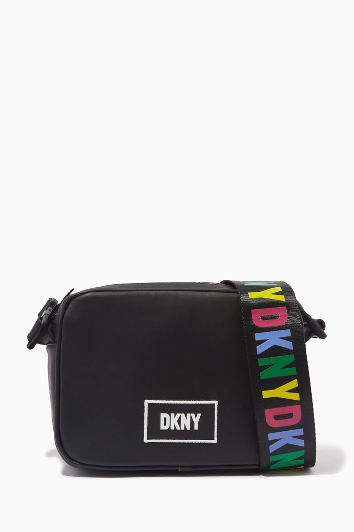 

Logo Print Bag in Nappa Leather, Black