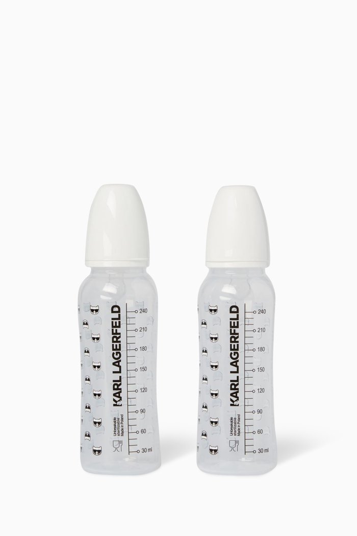

Logo Baby Bottle Set, White