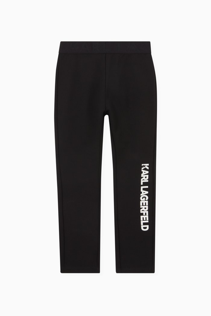 

Logo-print Leggings in Cotton, Black