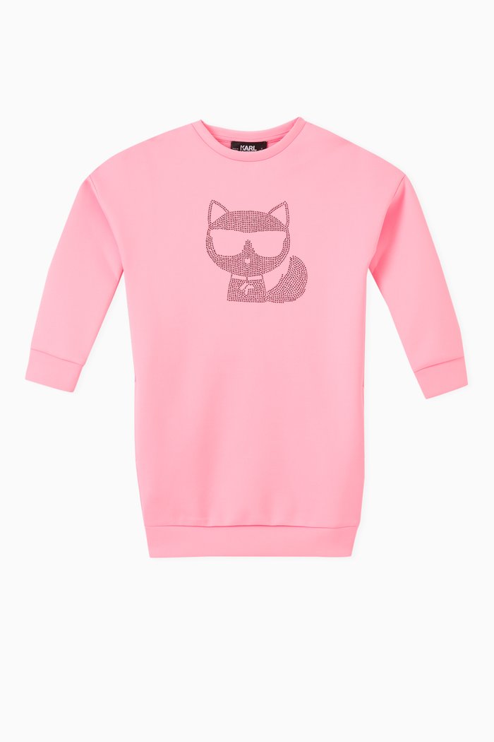 

Rhinestones Choupette Dress, Pink
