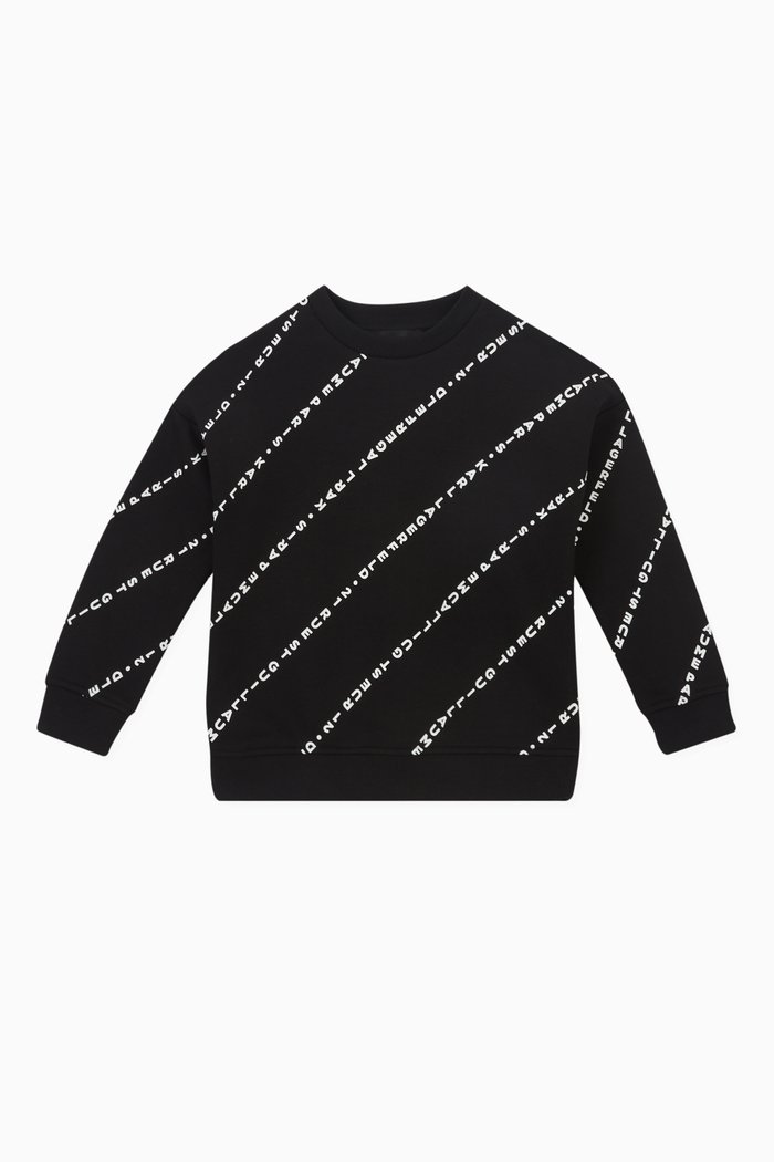 

Logo Print Sweatshirt in Cotton Blend, Black