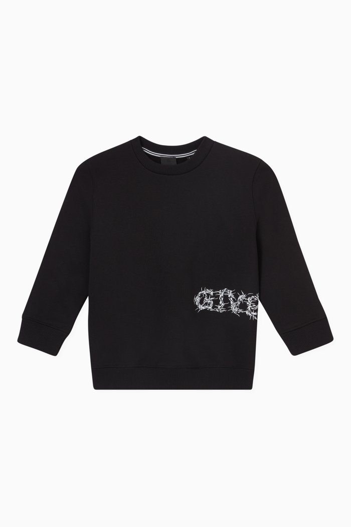 

Logo Print Sweatshirt in Cotton, Black