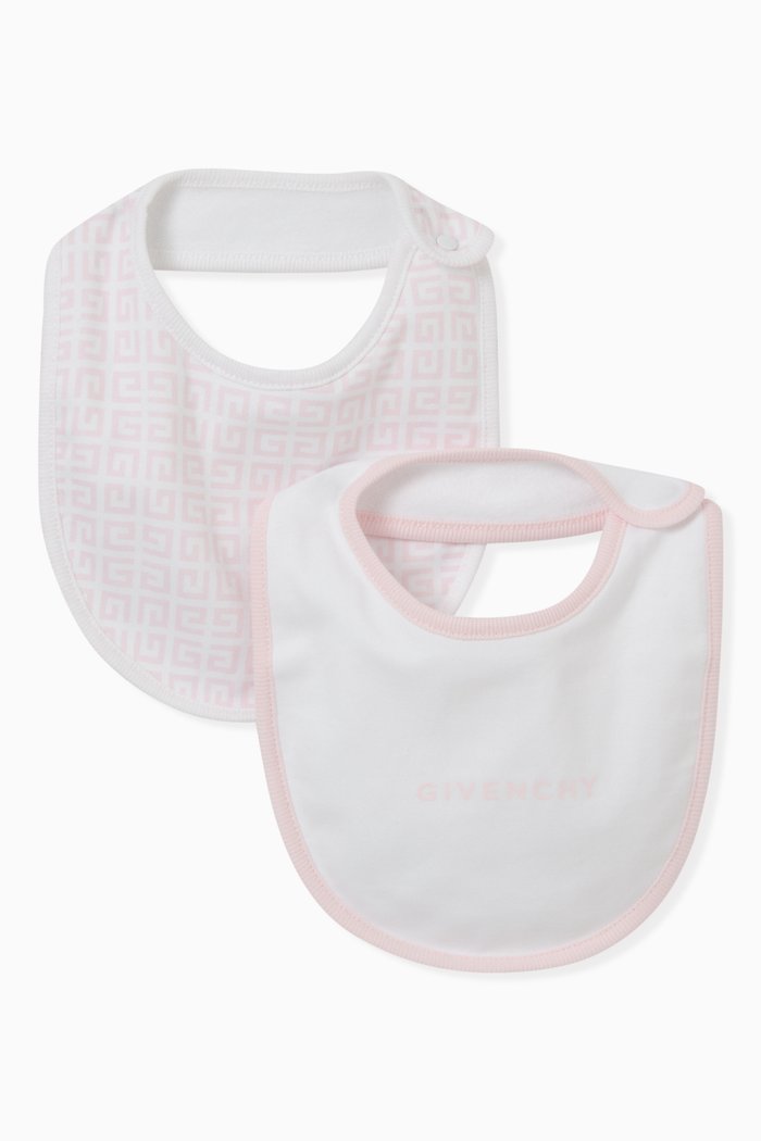 

Monogram Bib Set in Cotton, Multicolour