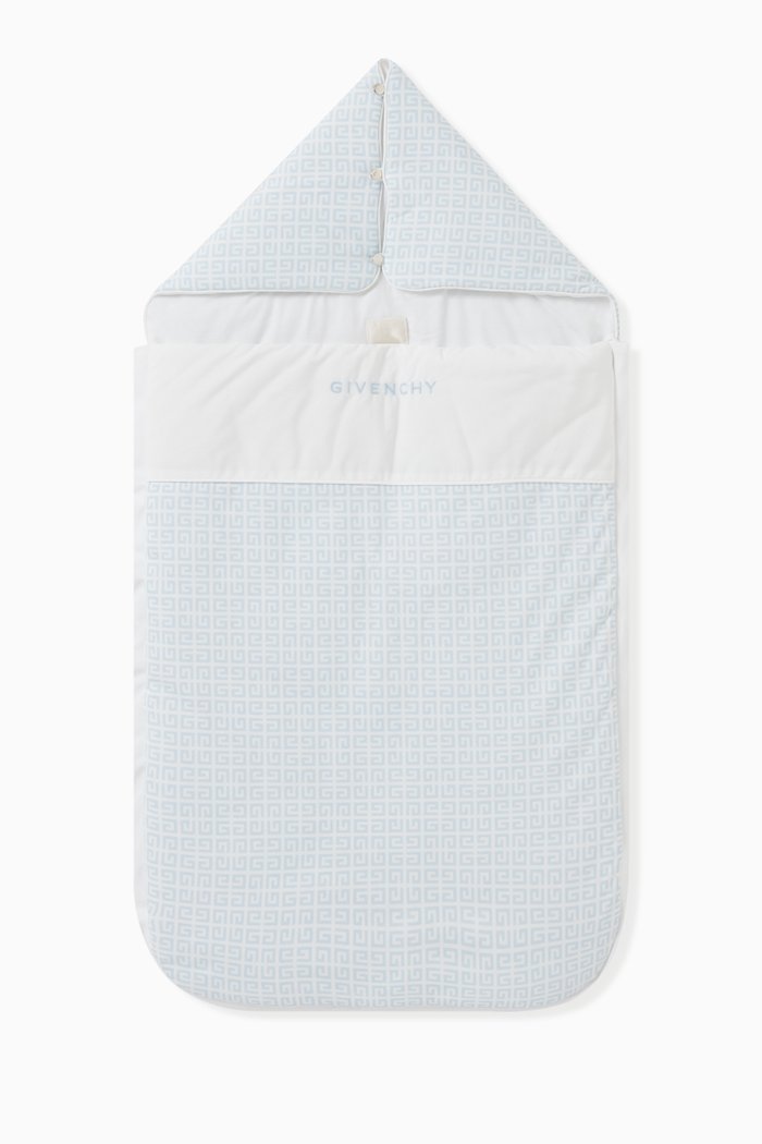 

4G Logo-print Sleeping Bag in Cotton, Blue