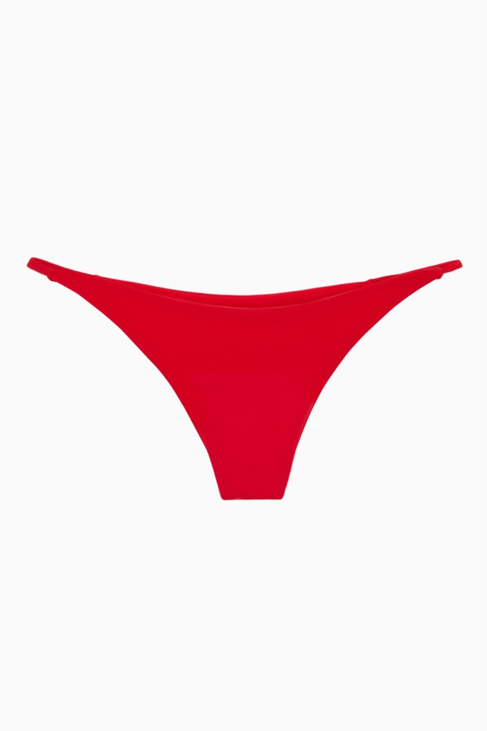 

Mini Bikini Bottoms in Recycled Nylon, Red