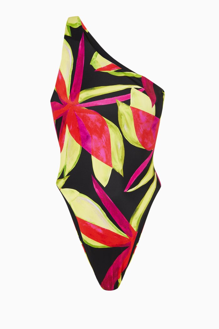 

Plunge One Piece Swimsuit, Black