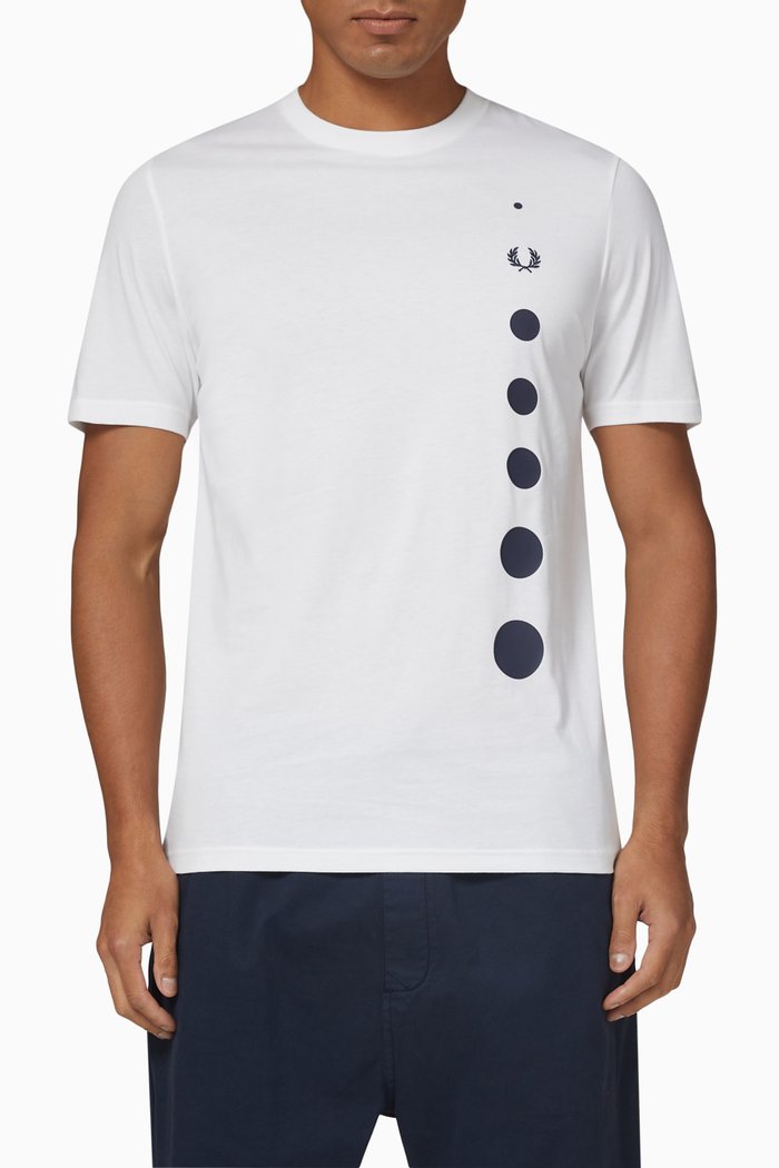 

Gradient Dot T-Shirt in Cotton Jersey, White