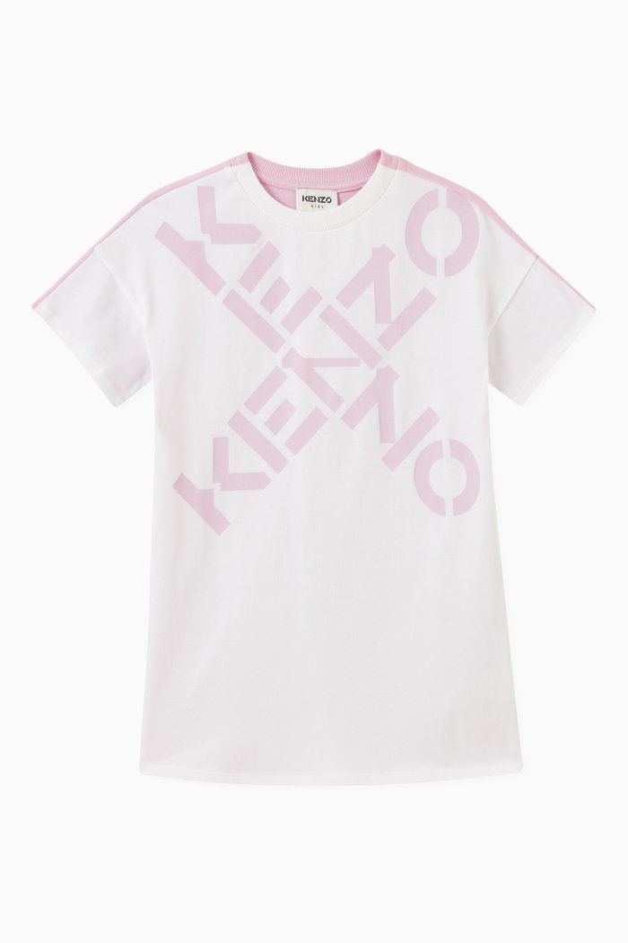 

Logo Dress in Cotton, White