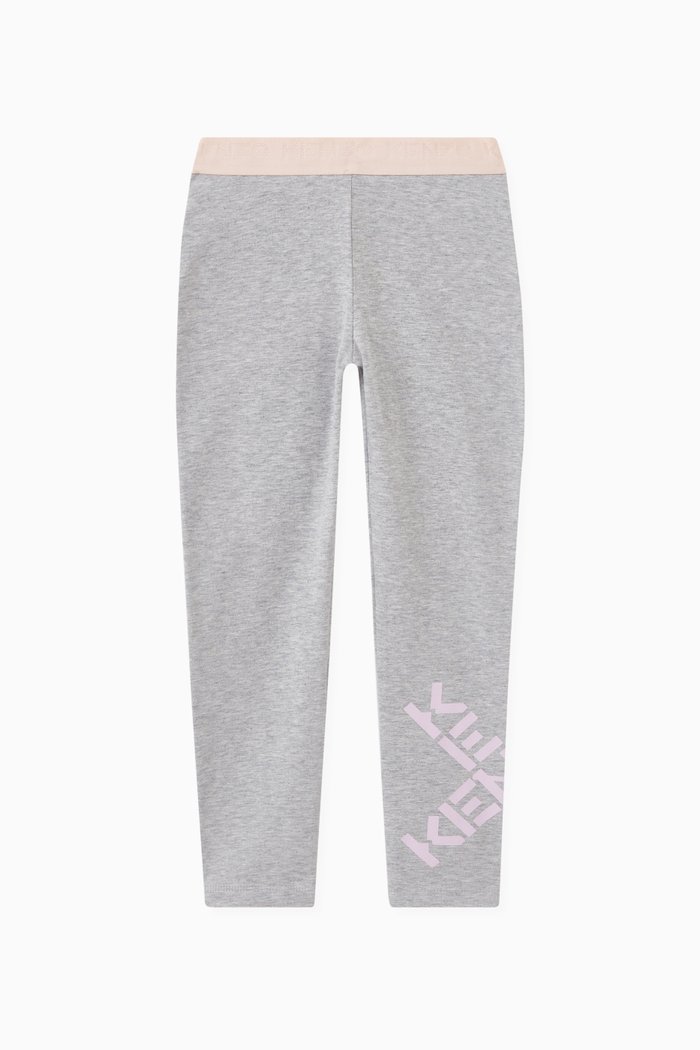 

Logo Tape Leggings in Cotton, Grey