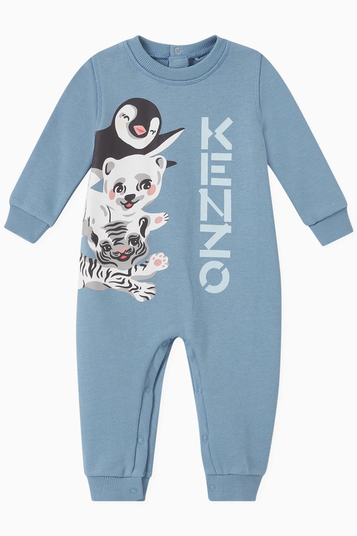 

Logo Animal Romper in Cotton, Blue