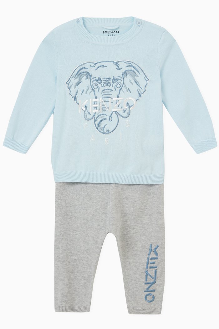 Sweatshirt & Leggings in Cotton, Set of Two, Blue
