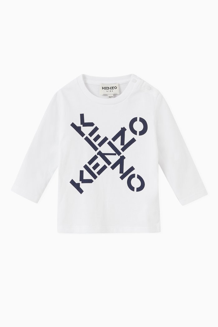 

Logo Long-sleeved T-shirt in Cotton, White