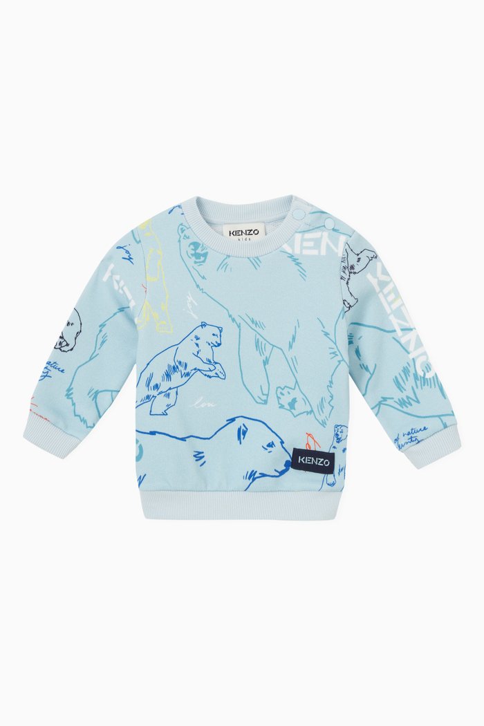 

Logo Patch Sweatshirt in Cotton, Blue