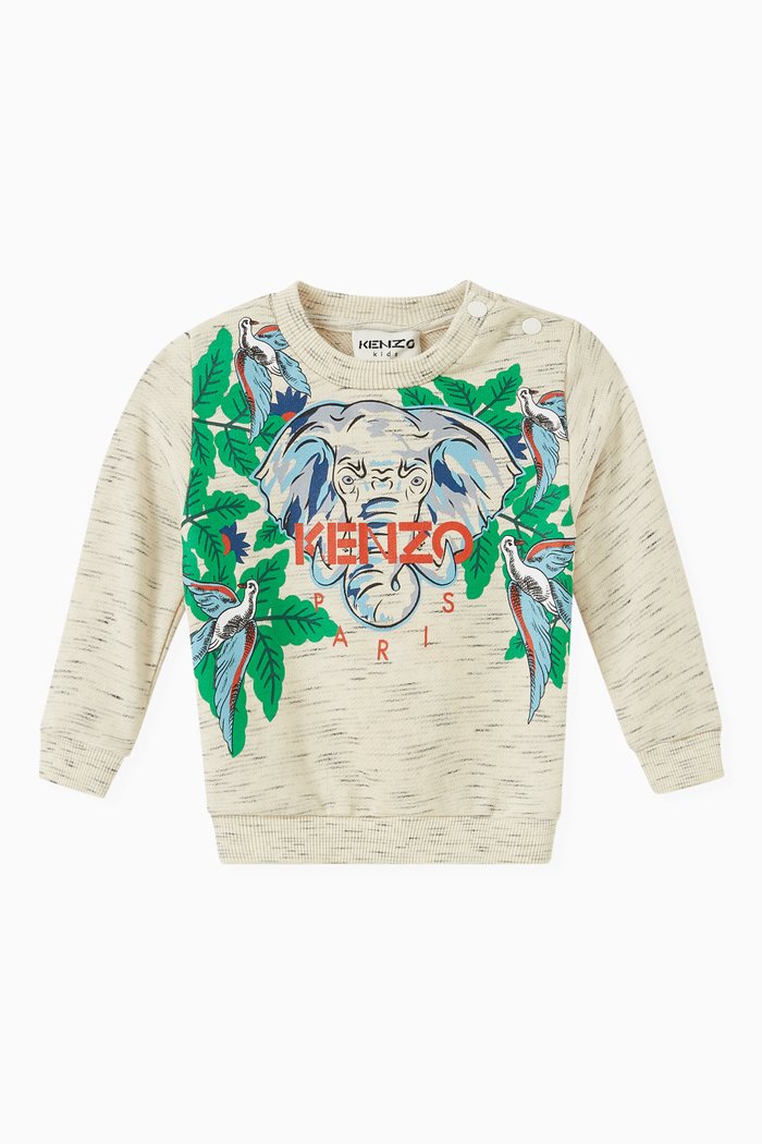 

Logo Print Sweatshirt in Cotton, Neutral