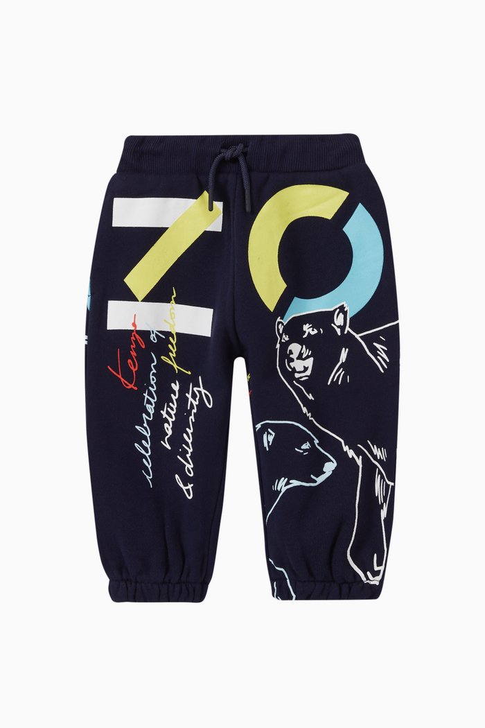

Iconic Logo Track Pants in Cotton, Blue