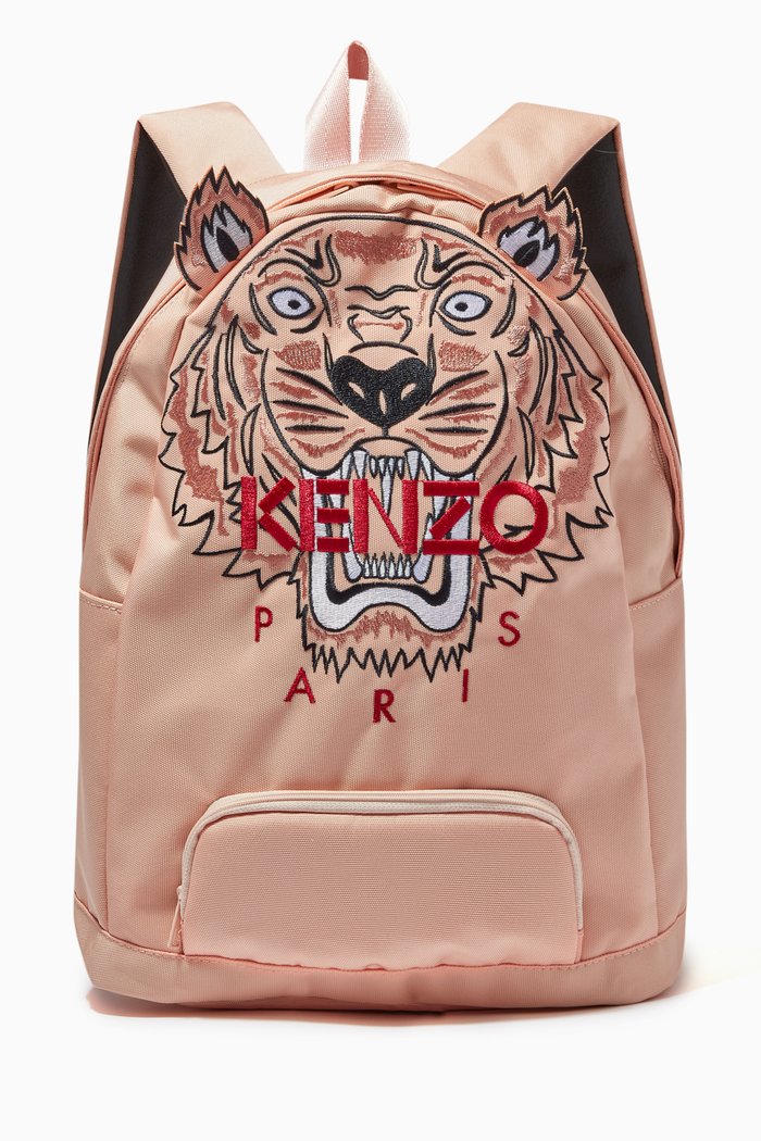 

Tiger Backpack in Coated Canvas, Pink