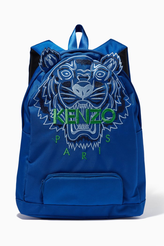 

Tiger Backpack in Coated Canvas, Blue