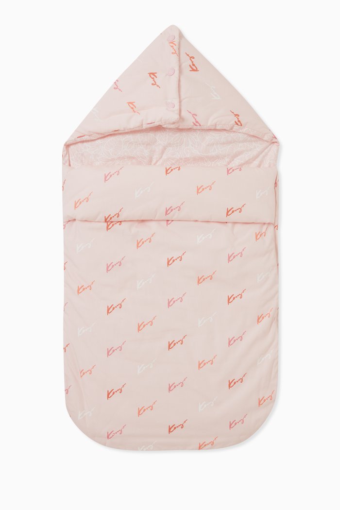 

Logo Sleeping Bag in Cotton, Pink