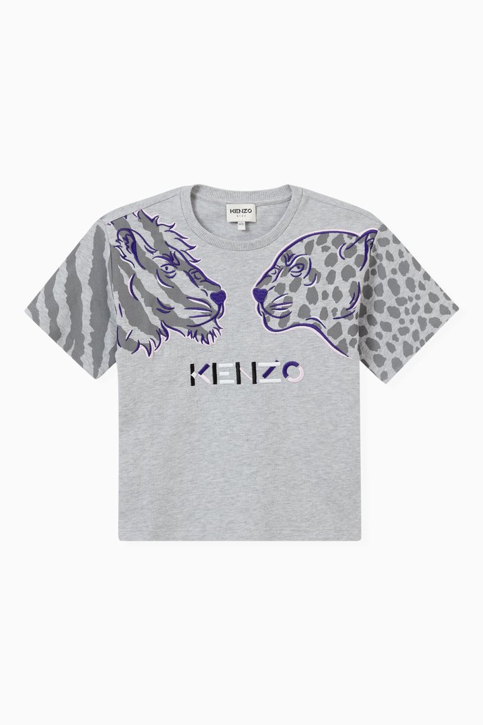 

Tiger & Friends T-shirt in Cotton Jersey, Grey