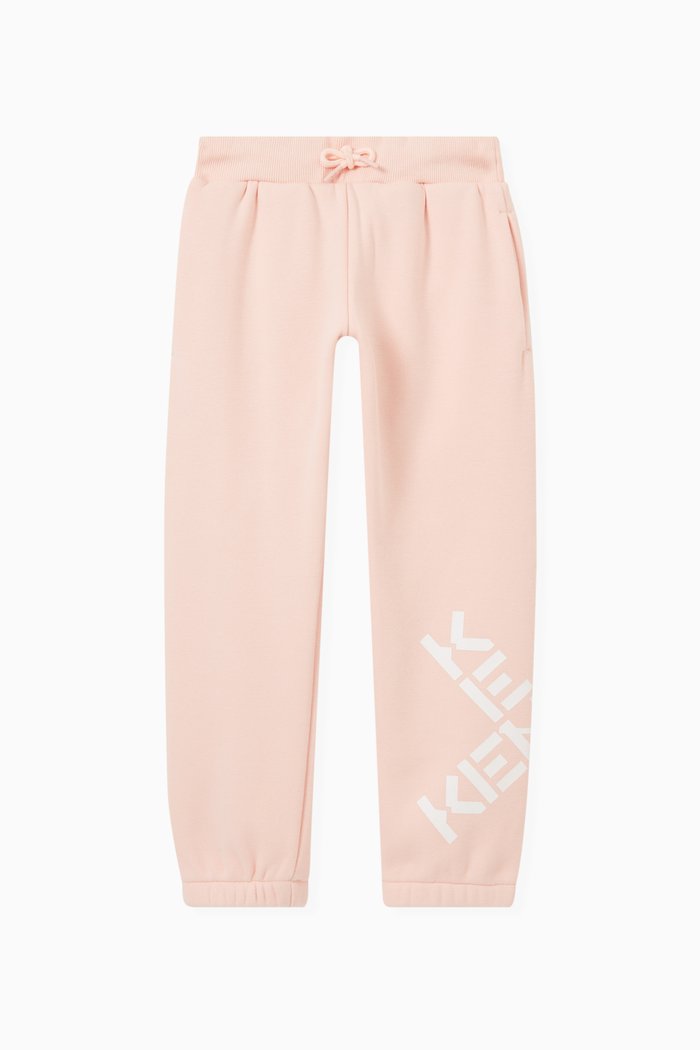 

Logo Track Pants in Cotton Jersey, Pink