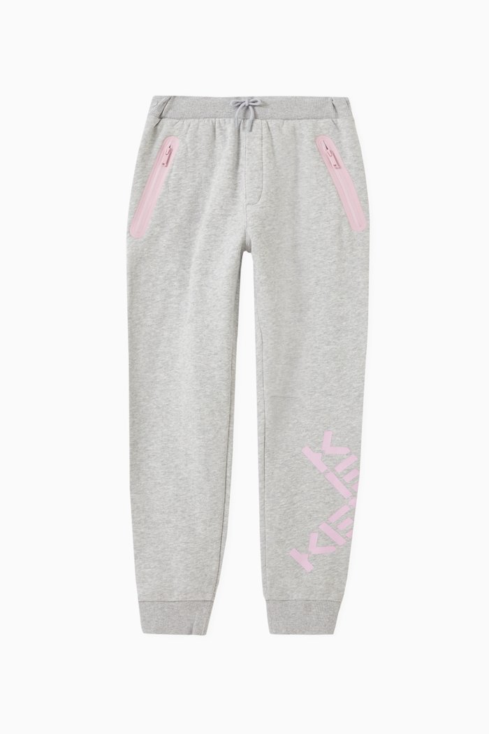 

Logo Print Sweatpants in Cotton, Grey