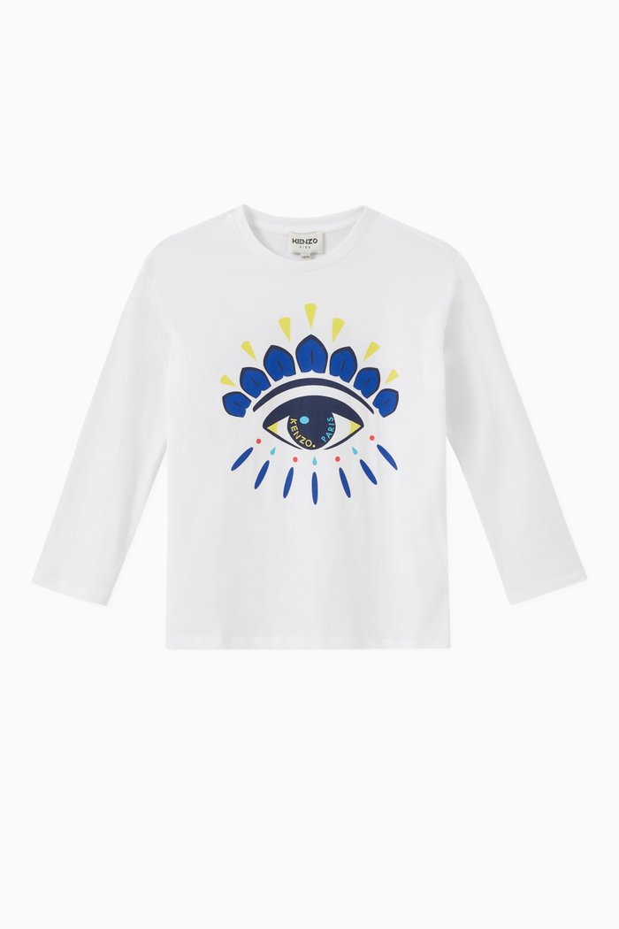 

Eyes Print T-shirt in Cotton, White