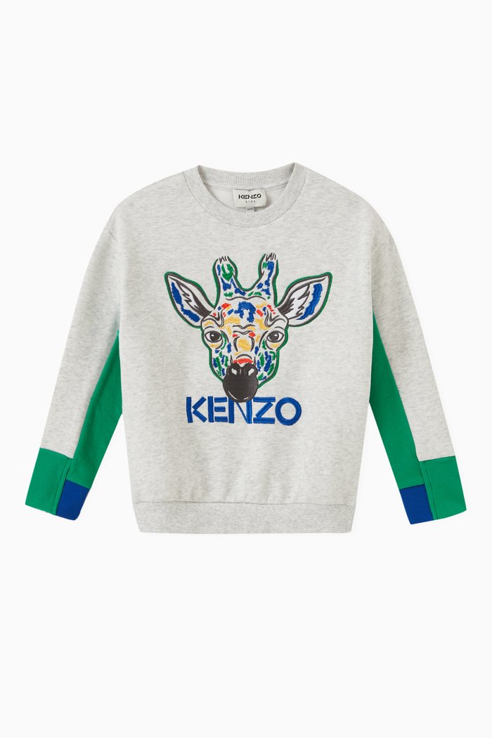 

Logo Embroidery Sweatshirt in Cotton, Grey