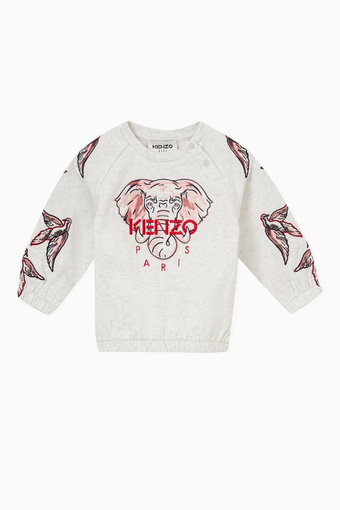 

Elephant Sweatshirt in Cotton, Grey