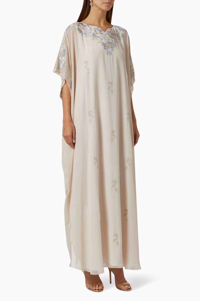 

Kaftan in Chiffon, Neutral