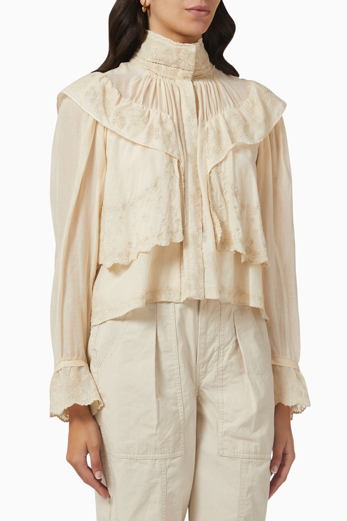 

Lemon Blouse in Cotton, Neutral