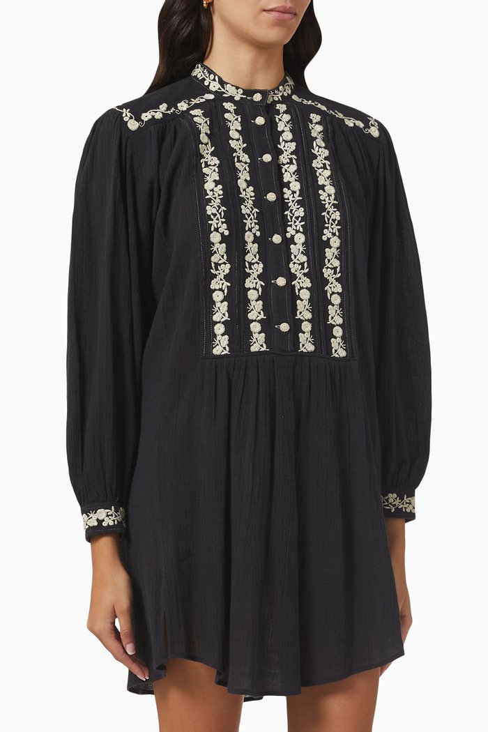 

Gena Dress in Cotton, Black
