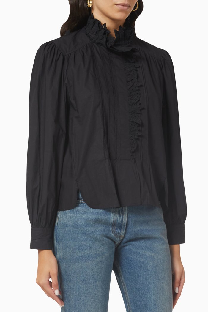 

Calliandra Top in Cotton, Black
