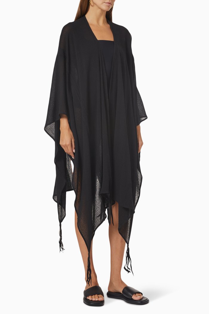 

Sipche Cape in Cotton, Black