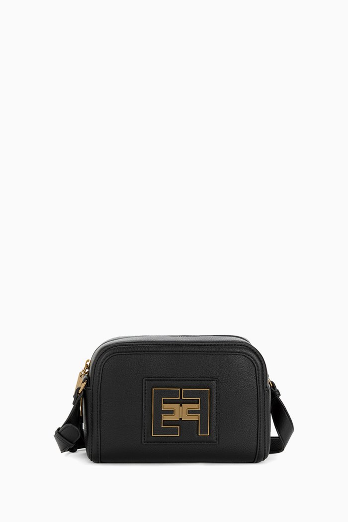 

Camera Case Crossbody Bag in Faux Leather, Black