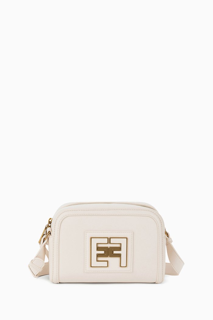 

Camera Case Crossbody Bag in Faux Leather, Neutral