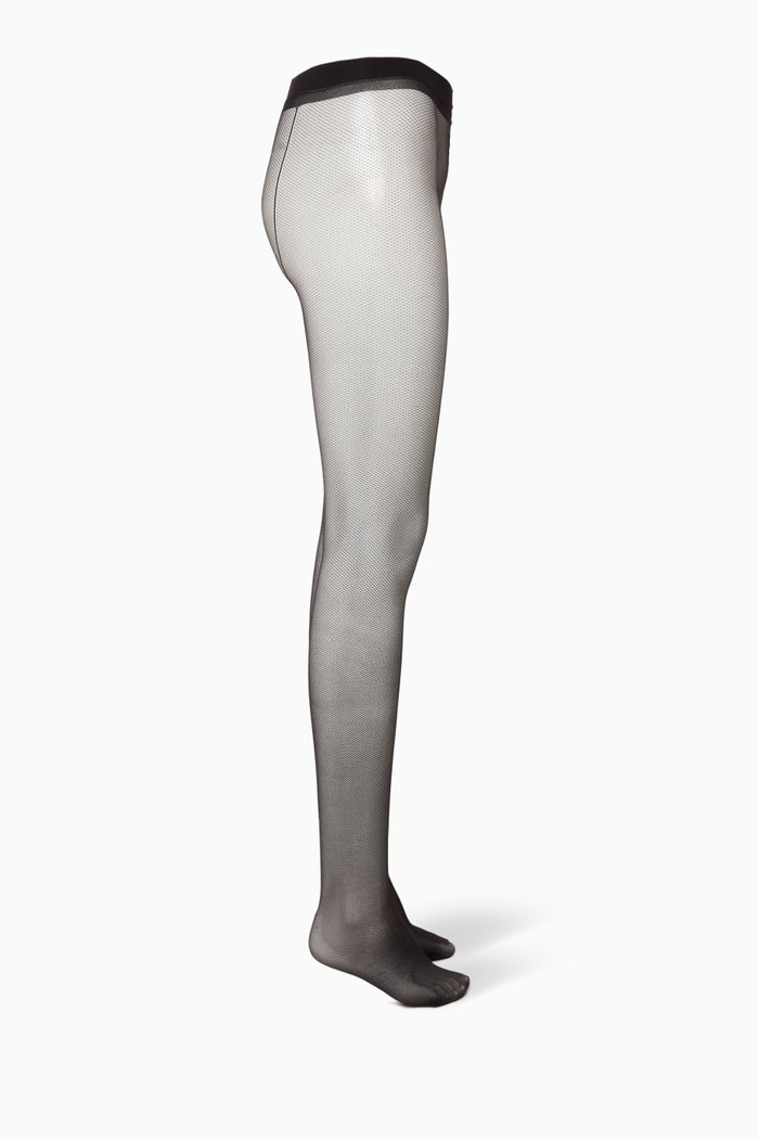 

Fishnet Tights in Sheer Fabric, Black