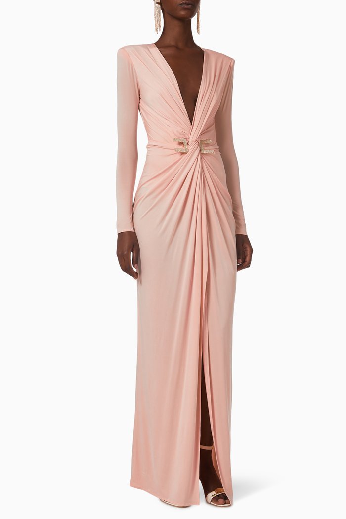 

Gown in Cupro Jersey, Pink