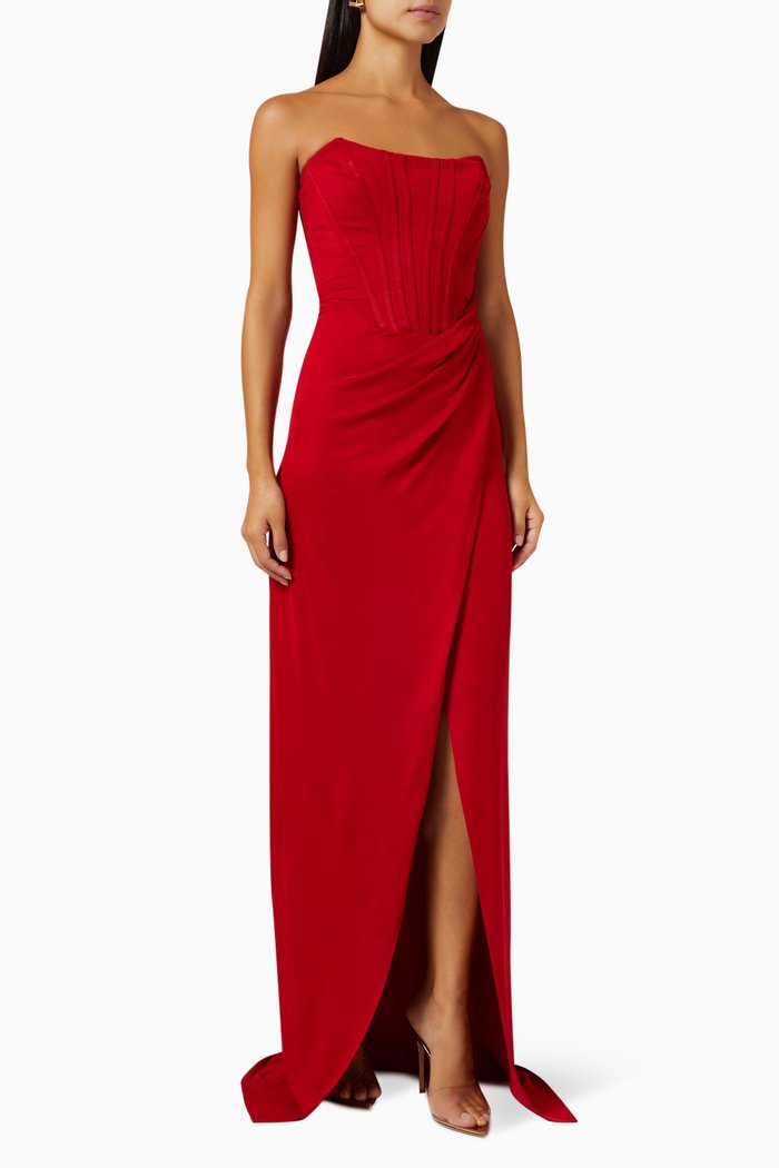 

Red Carpet Slit Dress in Silk
