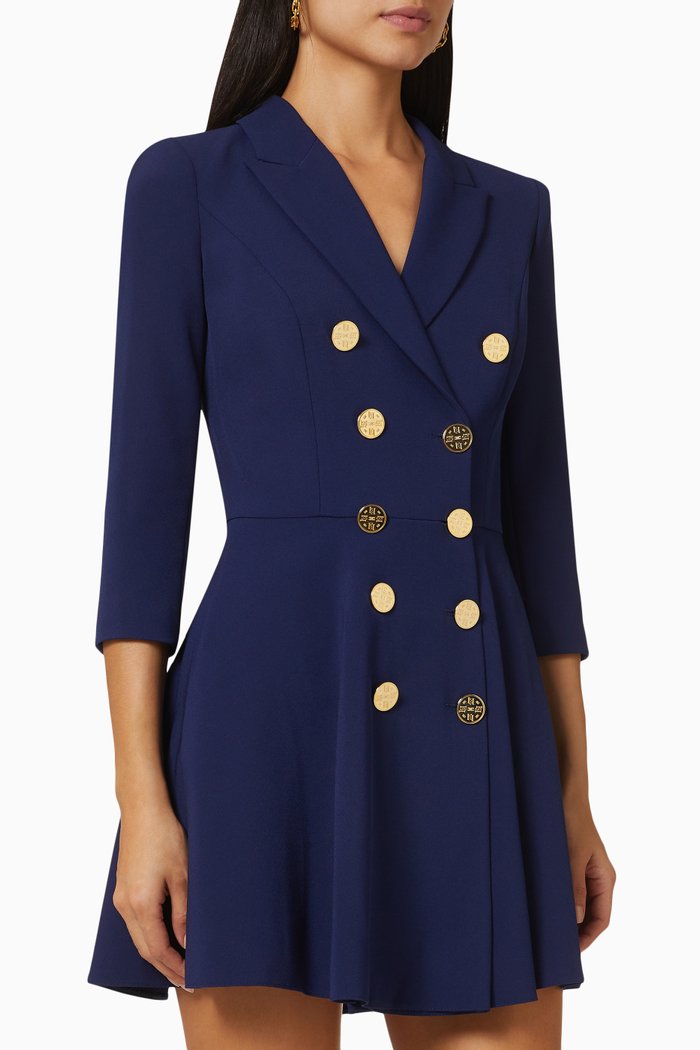 

Mini Dress in Crêpe, Blue